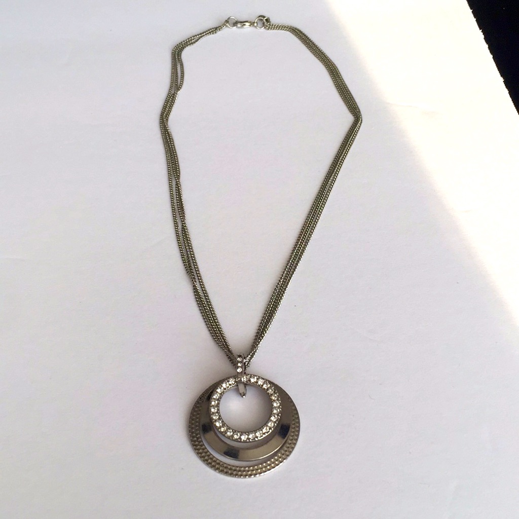 Premier Designs Triple Chain Rhinestone Pendant 9$